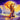 Affinity by Yuliya Greben, woman kneeling in water with outstretched arms against a vibrant sky with a large orange sun.